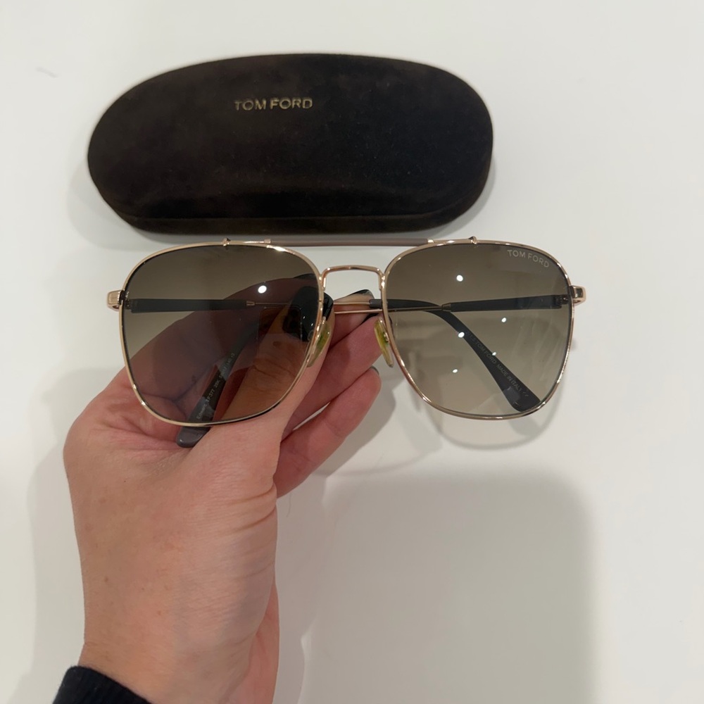 Tom Ford Metallic Frame Sunglasses